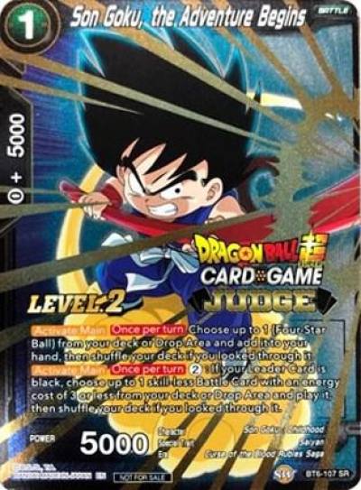 Son Goku the Adventure Begins Level 2 BT6-107 Judge Promotion Cards Dragonball Super card
