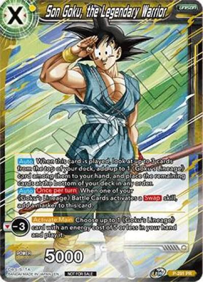Son Goku the Legendary Warrior P-291 Promotion Cards Dragonball Super card