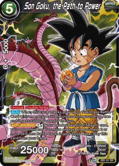 Son Goku the Path to Power EB1-51 Battle Evolution Booster Dragonball Super card