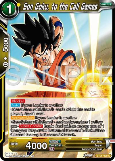 Son Goku to the Cell Games BT26-099 Ultimate Advent Dragonball Super card