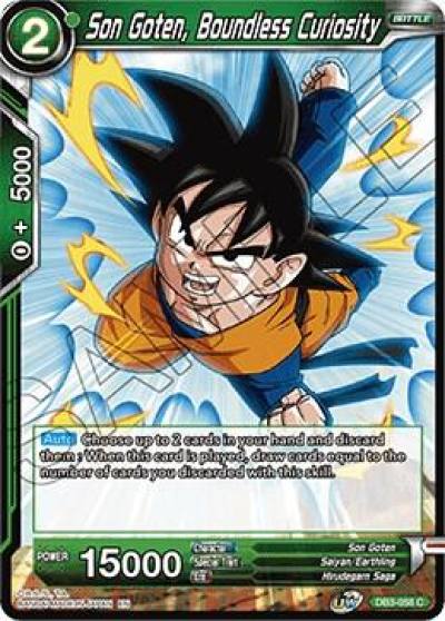 Son Goten Boundless Curiosity DB3-058 Draft Box 06 - Giant Force Dragonball Super card