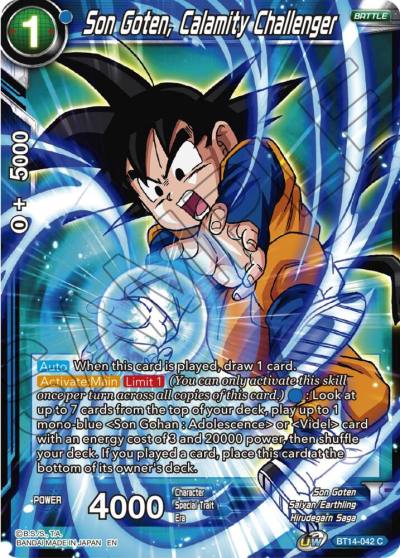Son Goten Calamity Challenger Foil BT14-042 Cross Spirits Dragonball Super card
