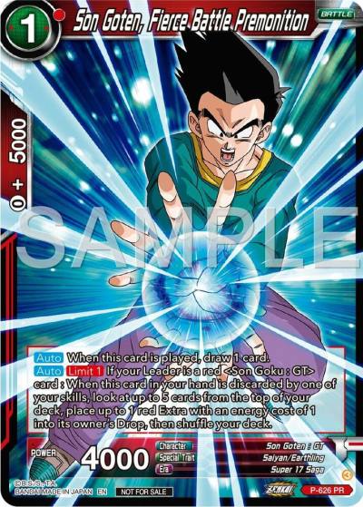 Son Goten Fierce Battle Premonition Zenkai Series Tournament Pack Vol9 P-626 Promotion Cards Dragonball Super card