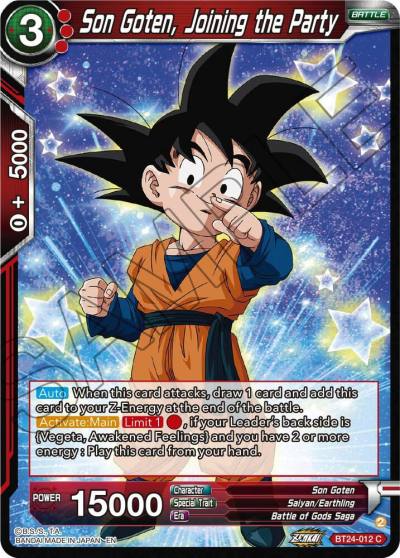 Son Goten Joining the Party Foil BT24-012 Beyond Generations Dragonball Super card