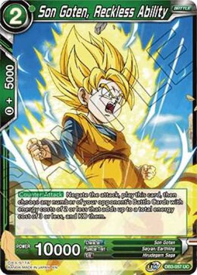 Son Goten Reckless Ability DB3-057 Draft Box 06 - Giant Force Dragonball Super card