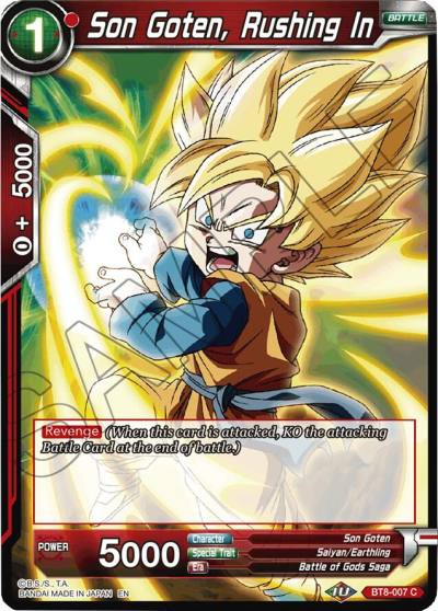 Son Goten Rushing In BT8-007 Malicious Machinations Dragonball Super card
