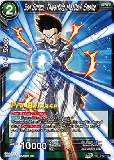 Son Goten Thwarting the Dark Empire BT13-127 Supreme Rivalry Pre-Release Cards Dragonball Super card
