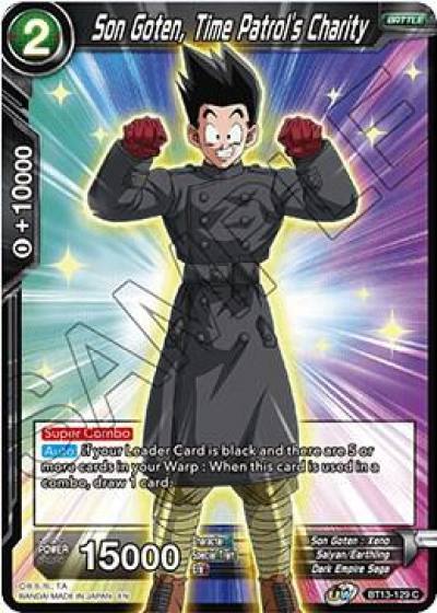 Son Goten Time Patrols Charity BT13-129 Supreme Rivalry Dragonball Super card