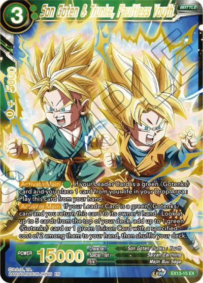 Son Goten and Trunks Faultless Youth Foil EX13-15 Special Anniversary Set 2020 Dragonball Super card