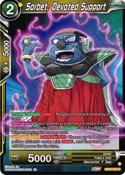 Sorbet Devoted Support BT21-127 Wild Resurgence Dragonball Super card