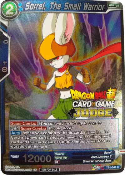 Sorrel The Small Warrior TB1-044 Judge Promotion Cards Dragonball Super card