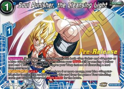 Soul Punisher the Cleansing Light BT22-035 Critical Blow Pre-Release Cards Dragonball Super card