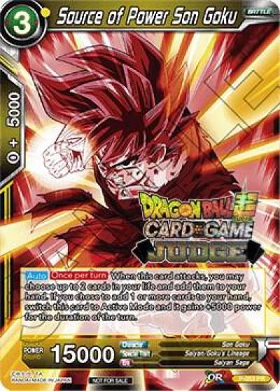 Source of Power Son Goku P-053 Judge Promotion Cards Dragonball Super card