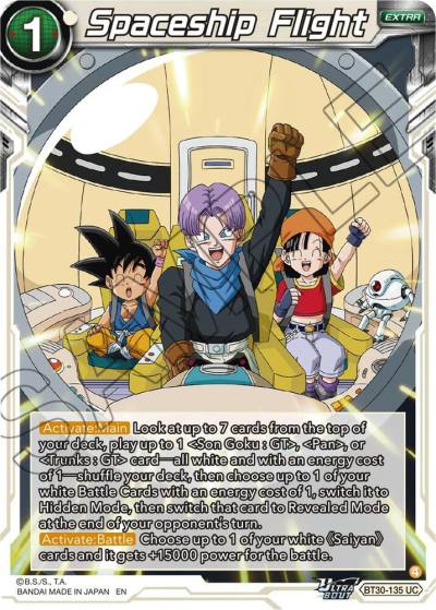 Spaceship Flight BT30-135 Three Glorious Fighters Dragonball Super card