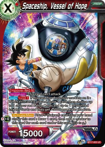 Spaceship Vessel of Hope BT17-003 Ultimate Squad Dragonball Super card