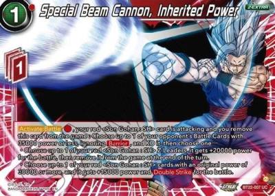 Special Beam Cannon Inherited Power BT22-007 Critical Blow Dragonball Super card