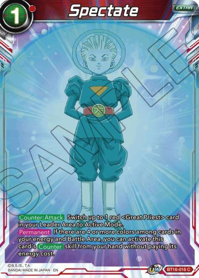 Spectate BT16-016 Realm of the Gods Dragonball Super card