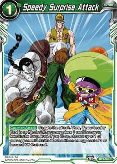 Speedy Surprise Attack Foil BT3-081 Cross Worlds Dragonball Super card