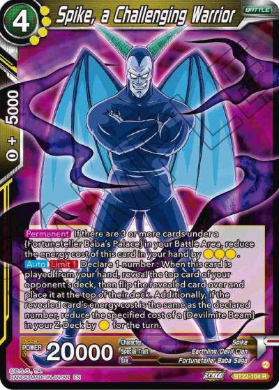 Spike a Challenging Warrior BT22-104 Critical Blow Dragonball Super card