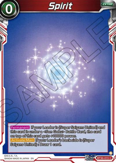 Spirit BT30-015 Three Glorious Fighters Dragonball Super card