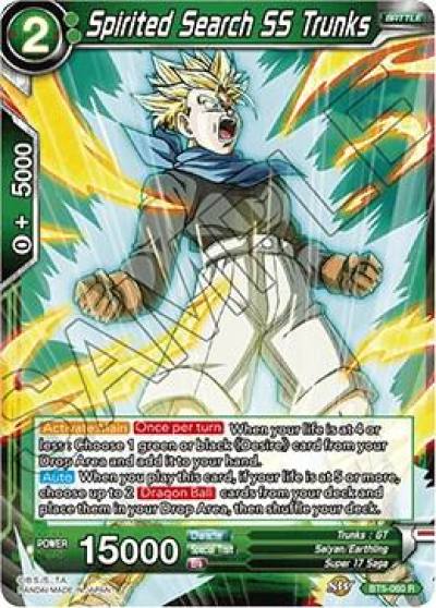 Spirited Search SS Trunks BT5-060 Miraculous Revival Dragonball Super card