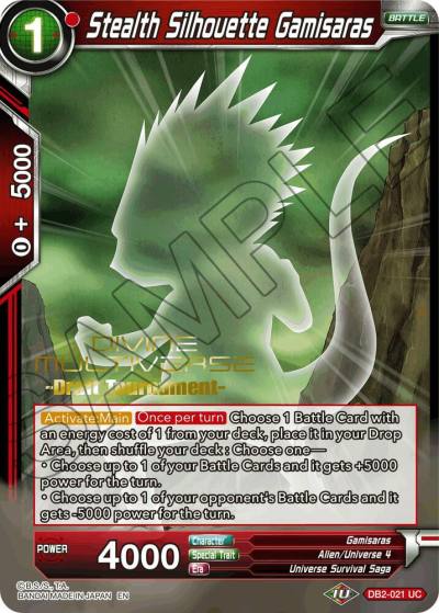 Stealth Silhouette Gamisaras Divine Multiverse Draft Tournament DB2-021 Tournament Promotion Cards Dragonball Super card