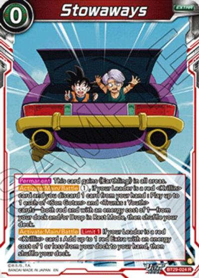 Stowaways BT29-024 Fearsome Rivals Dragonball Super card