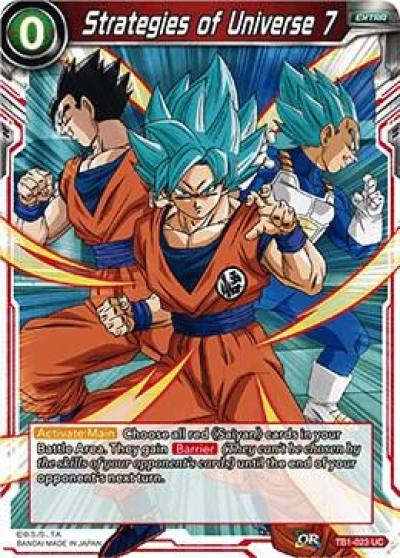 Strategies of Universe 7 TB1-023 Tournament of Power Dragonball Super card