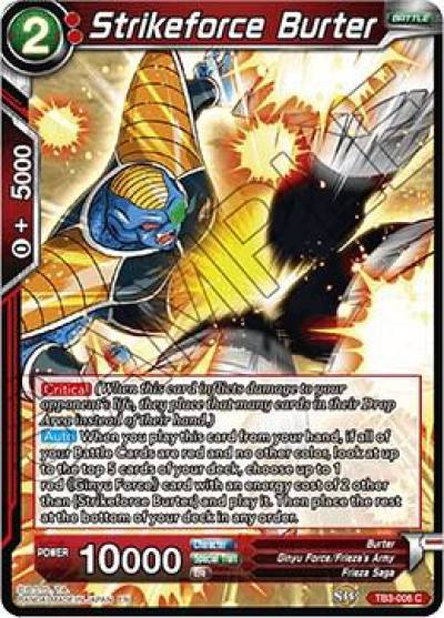 Strikeforce Burter TB3-008 Clash of Fates Dragonball Super card