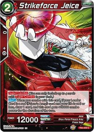 Strikeforce Jeice TB3-009 Clash of Fates Dragonball Super card