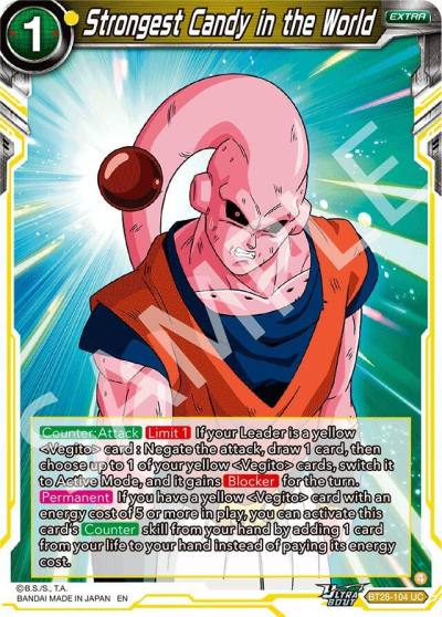 Strongest Candy in the World Foil BT28-104 Prismatic Clash Dragonball Super card