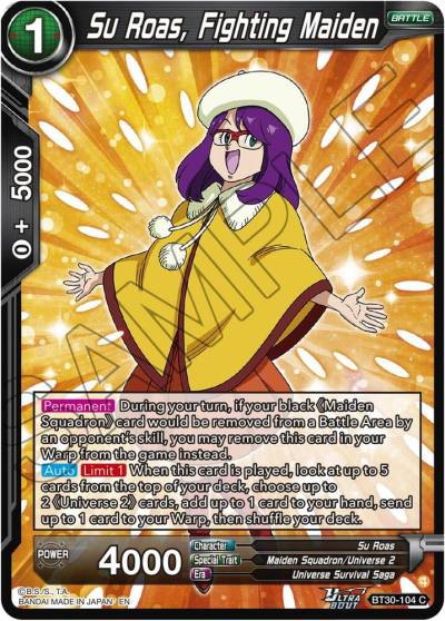 Su Roas Fighting Maiden BT30-104 Three Glorious Fighters Dragonball Super card