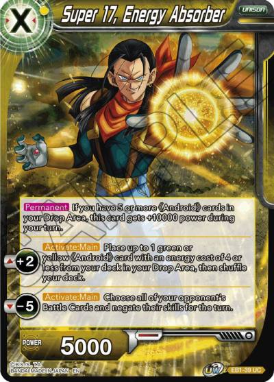 Super 17 Energy Absorber EB1-39 Battle Evolution Booster Dragonball Super card