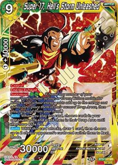 Super 17 Hells Storm Unleashed BT9-117 Universal Onslaught Dragonball Super card