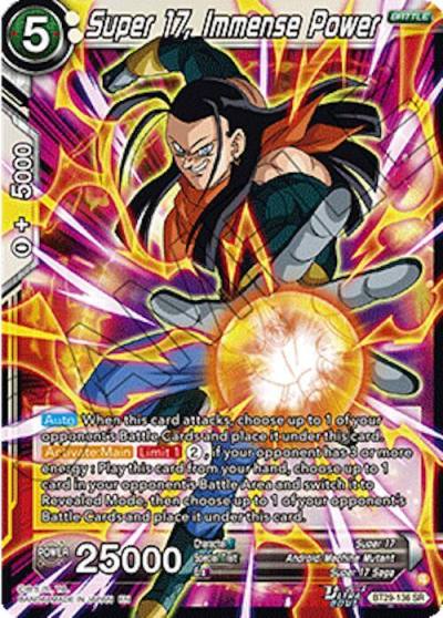 Super 17 Immense Power BT29-136 Fearsome Rivals Dragonball Super card
