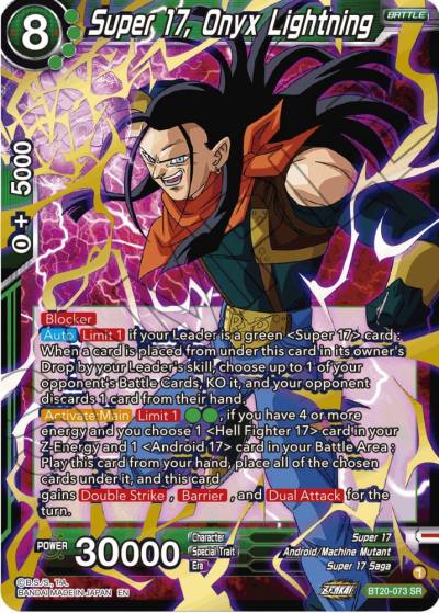 Super 17 Onyx Lightning BT20-073 Power Absorbed Dragonball Super card