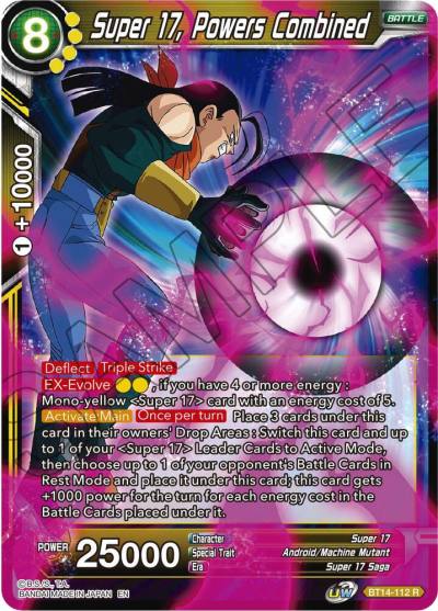 Super 17 Powers Combined BT14-112 Cross Spirits Dragonball Super card