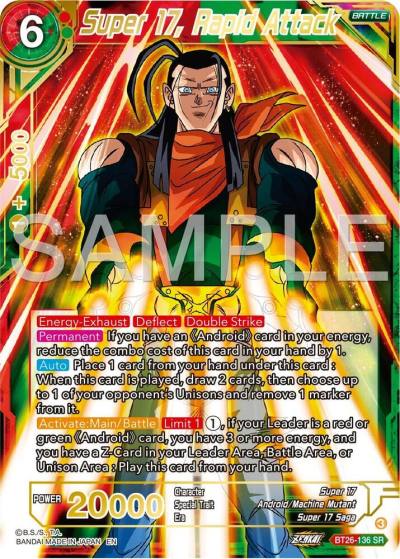 Super 17 Rapid Attack BT26-136 Ultimate Advent Dragonball Super card
