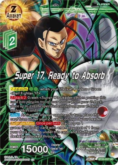 Super 17 Ready to Absorb Foil BT20-057 Power Absorbed Dragonball Super card