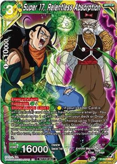 Super 17 Relentless Absorption P-327 Tournament Promotion Cards Dragonball Super card