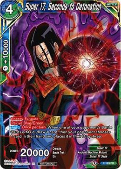 Super 17 Seconds to Detonation P-193 Promotion Cards Dragonball Super card