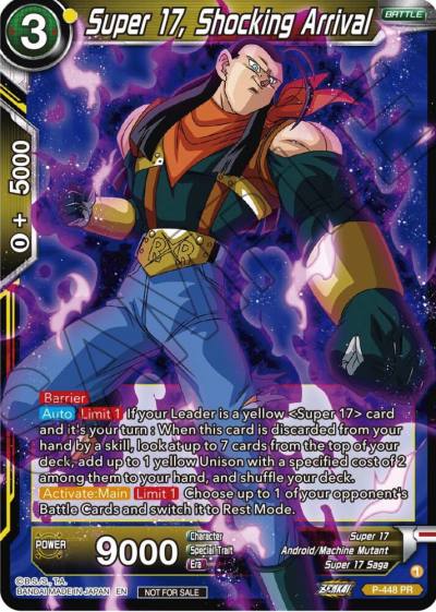 Super 17 Shocking Arrival P-448 Tournament Promotion Cards Dragonball Super card