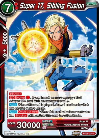 Super 17 Sibling Fusion BT26-025 Ultimate Advent Dragonball Super card