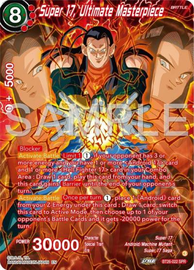 Super 17 Ultimate Masterpiece SPR BT26-022 Ultimate Advent Dragonball Super card