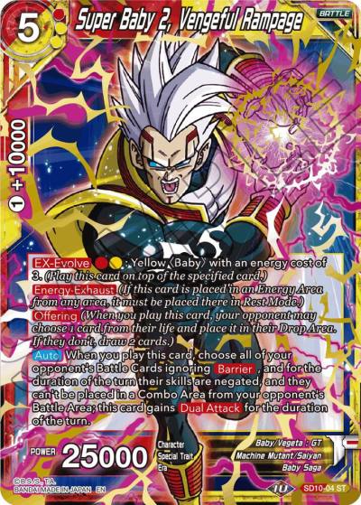Super Baby 2 Vengeful Rampage Gold Stamp SD10-04 Malicious Machinations Dragonball Super card