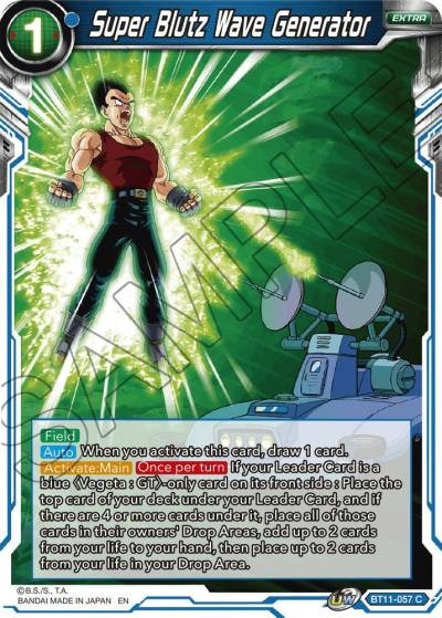 Super Blutz Wave Generator Foil BT11-057 Vermilion Bloodline Dragonball Super card