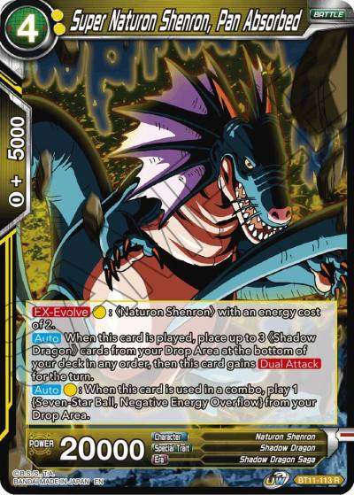 Super Naturon Shenron Pan Absorbed Foil BT11-113 Vermilion Bloodline Dragonball Super card