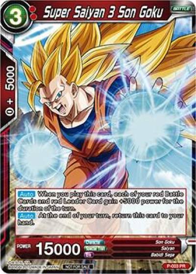 Super Saiyan 3 Son Goku Foil Version P-003 Promotion Cards Dragonball Super card