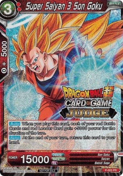 Super Saiyan 3 Son Goku P-003 Judge Promotion Cards Dragonball Super card
