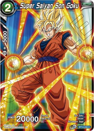 Super Saiyan Son Goku Foil BT14-036 Cross Spirits Dragonball Super card